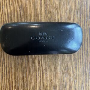 Coach New York Clamshell Eye Glasses Sunglasses Case Hard Black NO Glasses READ